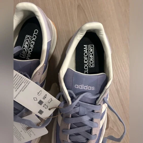 Adidas Lavender & White Retro Jogger Cloudfoam Sneakers - Picture 6 of 8